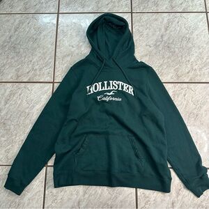 Hollister Y2K Spell-out Teal Pullover Hoodie Size XL